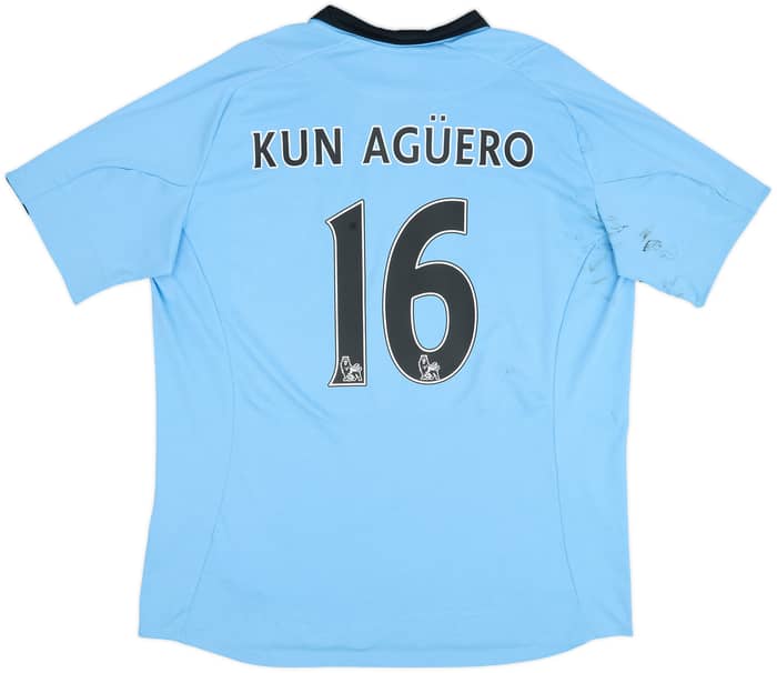 2012-13 Manchester City Home Shirt Kun Aguero #16 - 7/10 - (XXL)
