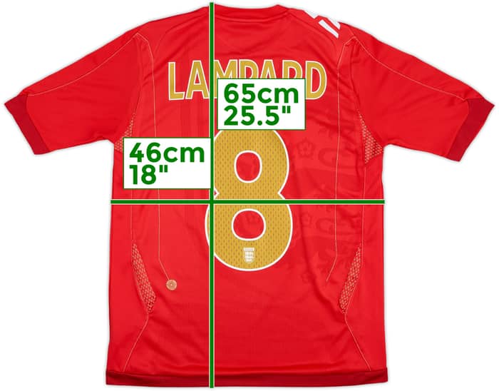 2006-08 England Away Shirt Lampard #8 - 8/10 - (XL.Boys)