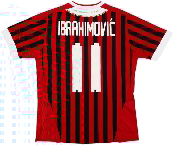 2011-12 AC Milan Home Shirt Ibrahimovic #11 - 6/10 - (L.Boys)