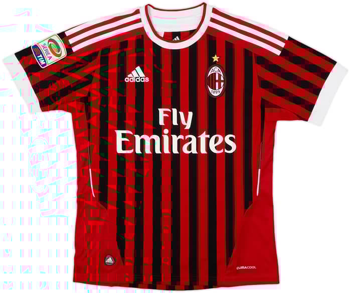 2011-12 AC Milan Home Shirt Ibrahimovic #11 - 6/10 - (L.Boys)