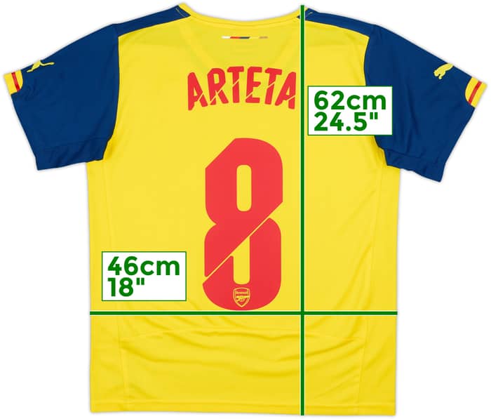 2014-15 Arsenal Away Shirt Arteta #8 - 10/10 - (L.Boys)