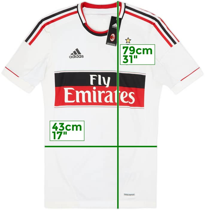 2012-13 AC Milan Player Issue TechFit Away Shirt Balotelli #45 (M/L)