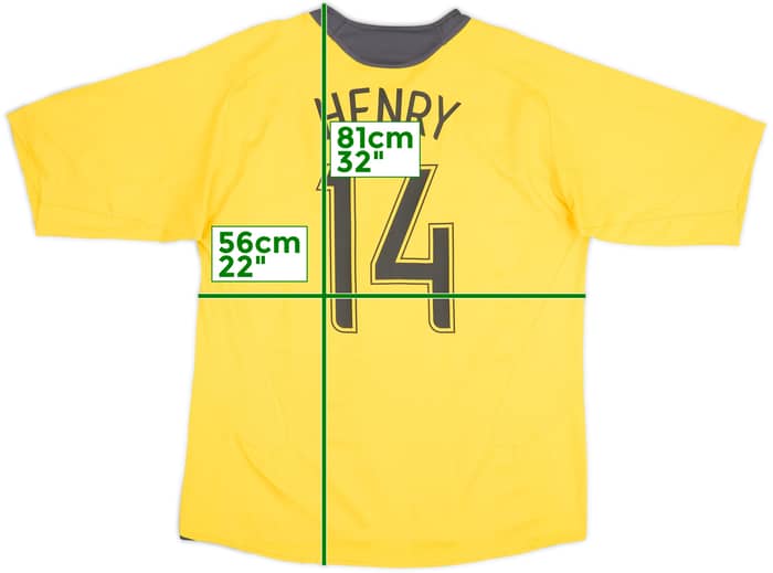 2006-07 Arsenal Away Shirt Henry #14 - 8/10 - (XL)