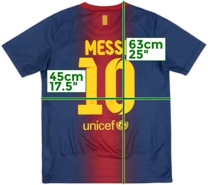 2012-13 Barcelona Basic Home Shirt Messi #10 - 8/10 - (L.Boys)