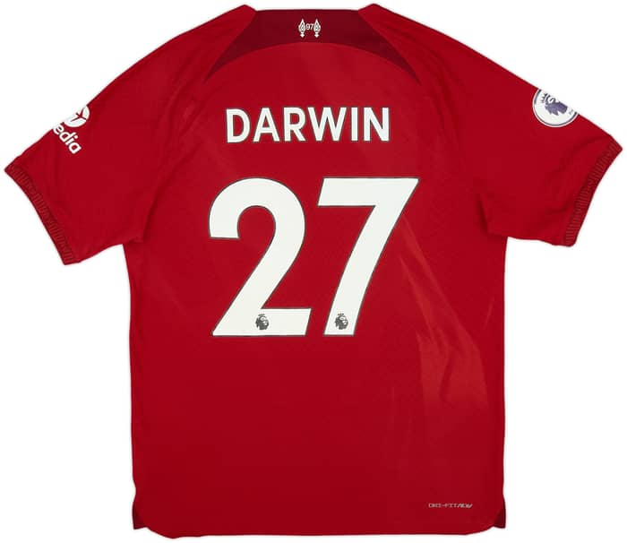 2022-23 Liverpool Authentic Home Shirt Darwin #27 - 8/10 - (L)