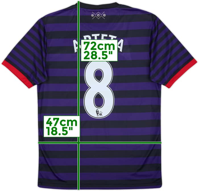 2012-13 Arsenal Camiseta de visitante Arteta #8 - 8/10 - (S)