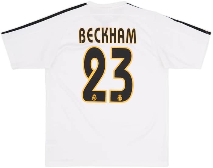 2003-04 Real Madrid Home Shirt Beckham #23 - 7/10 - (XL.Boys)