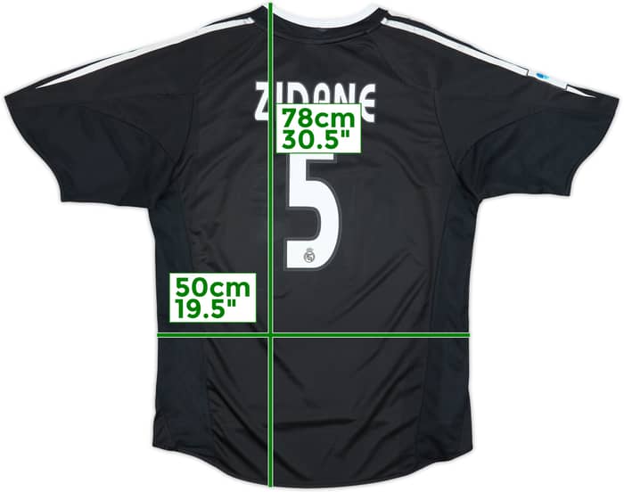 2004-05 Real Madrid Away Shirt Zidane #5 - 7/10 - (M)