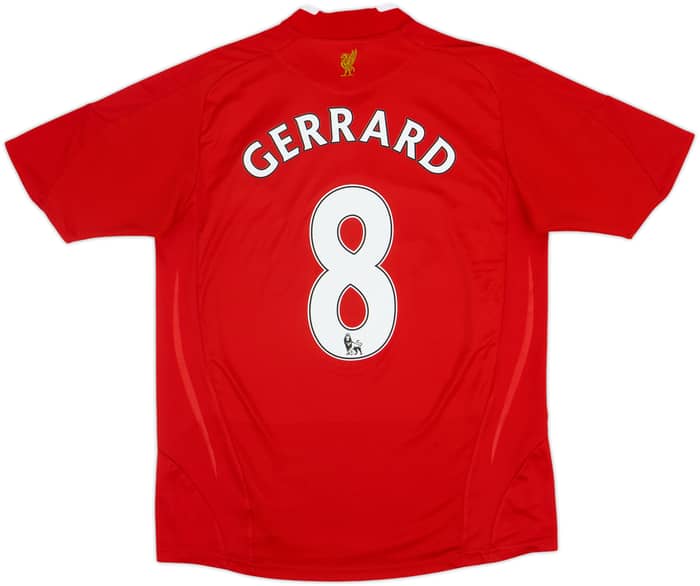 2008-10 Liverpool Camiseta Local Gerrard #8 - 6/10 - (XL.Boys)