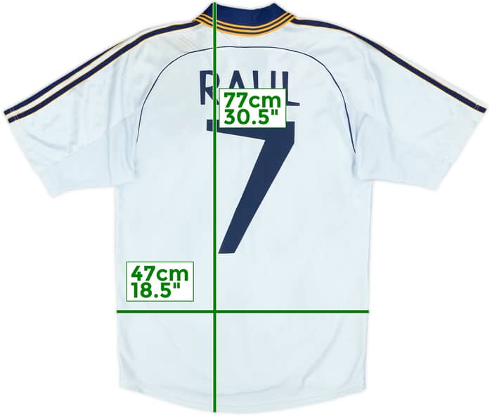 1998-00 Real Madrid Home Shirt Raul #7 - 6/10 - (S)