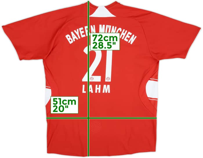 2008-09 Bayern Munich Home Shirt Lahm #21 - 7/10 - (XL.Boys)