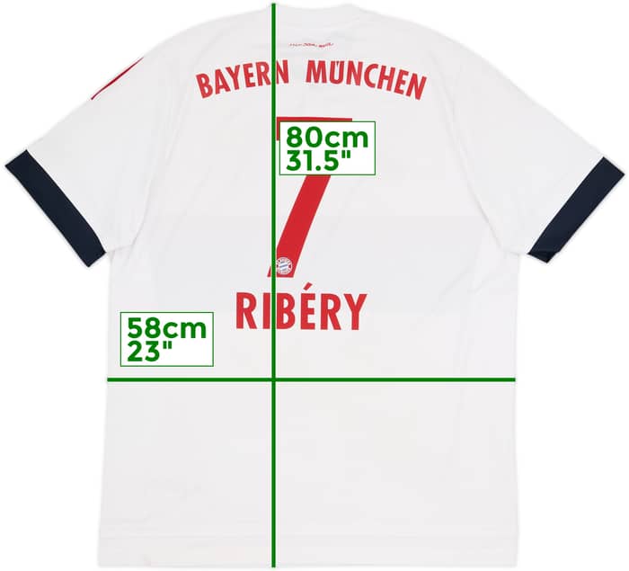 2015-16 Bayern Munich Away Shirt Ribery #7 - 7/10 - (XL)