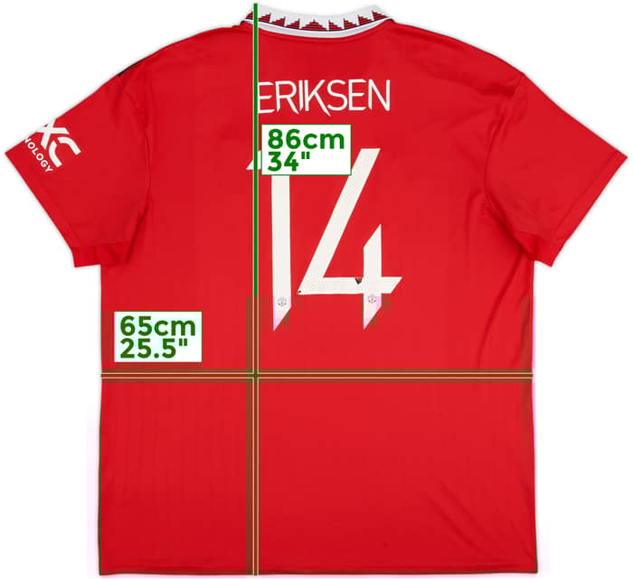 2022-23 Manchester United Home Shirt Eriksen #14 - 5/10 - (XXL)