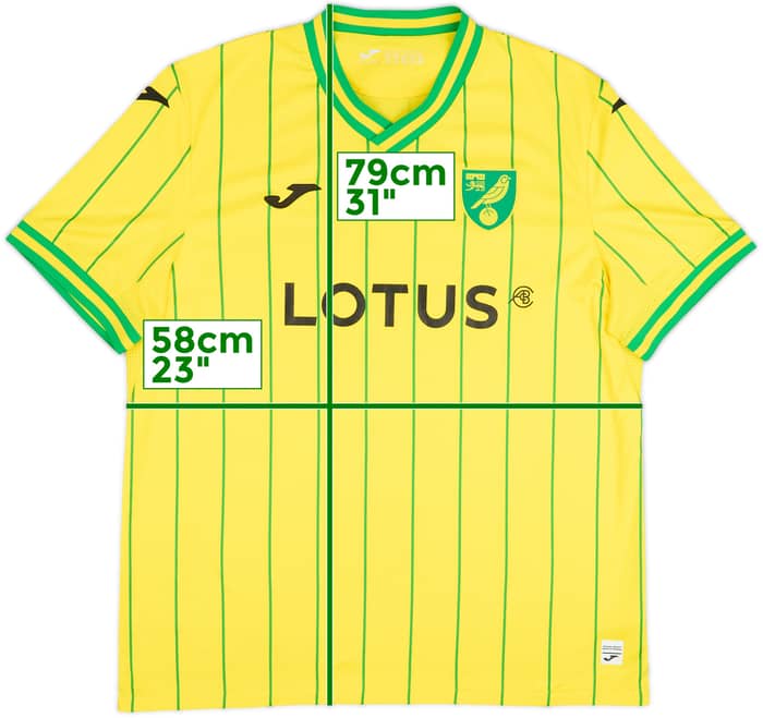 2022-23 Norwich Home Shirt - 9/10 - (XXL)