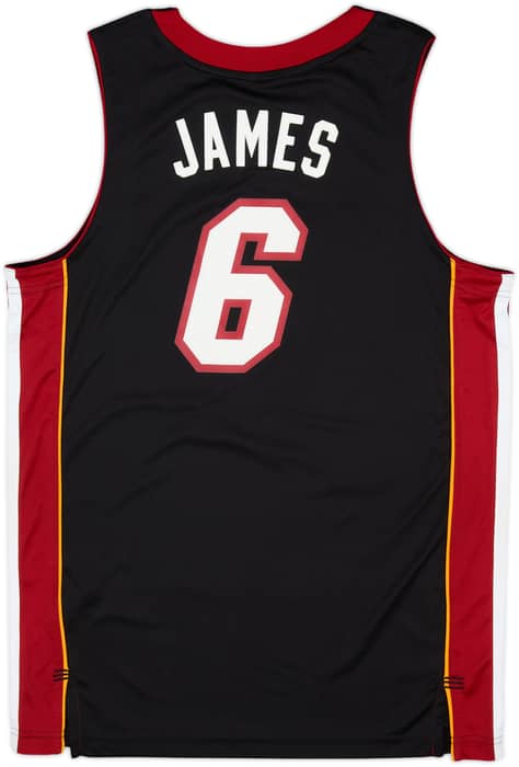 2010-12 Miami Heat James #6 adidas Replica Away Jersey - 8/10 - (L.Boys)