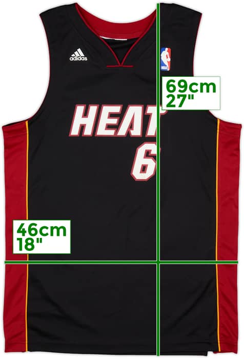 2010-12 Miami Heat James #6 adidas Replica Away Jersey - 8/10 - (L.Boys)