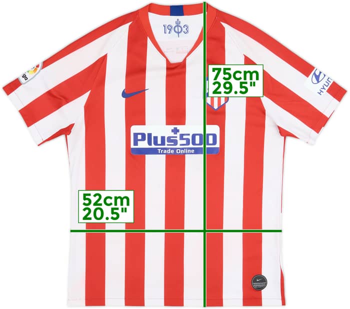 2019-20 Atletico Madrid Home Shirt - 6/10 - (L)