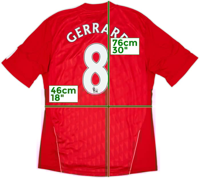 2010-12 Liverpool Local Camiseta Gerrard #8 - 7/10 - (M)