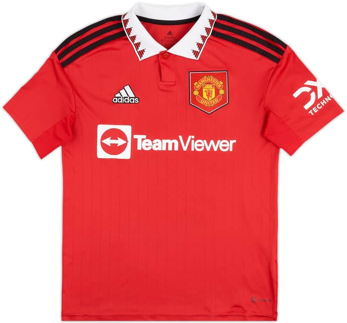 2022-23 Manchester United Home Shirt Ronaldo #7 - 9/10 - (L.Boys)