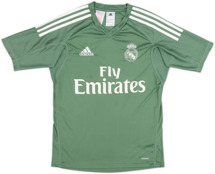 2017-18 Real Madrid GK S/S Shirt - 7/10 - (L.Boys)