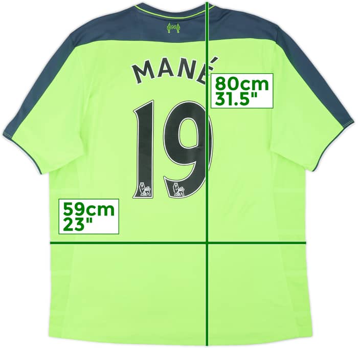 2016-17 Liverpool Third Shirt Mane #19 - 8/10 - (XL)