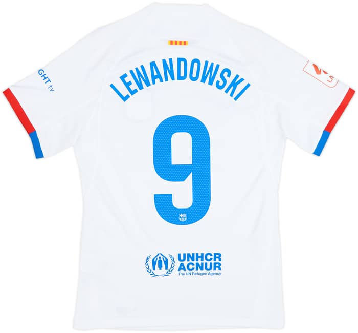 2023-24 Barcelona Away Shirt Lewandowski #9 - 8/10 - (S)