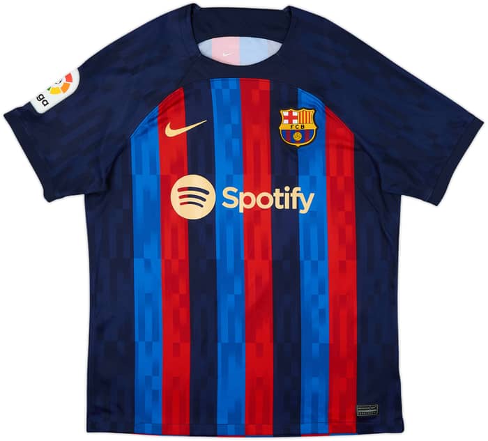 2022-23 Barcelona Home Shirt Lewandowski #9 - 10/10 - (L)