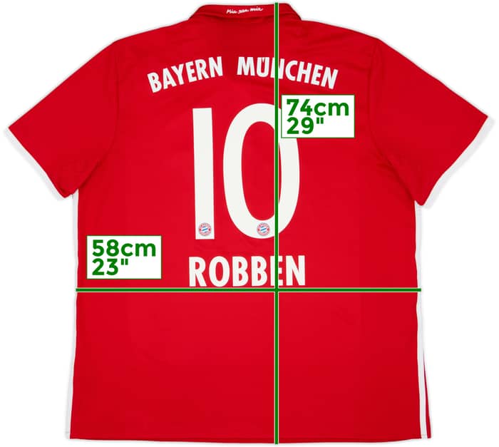 2016-17 Bayern Munich Home Shirt Robben #10 - 7/10 - (XL)