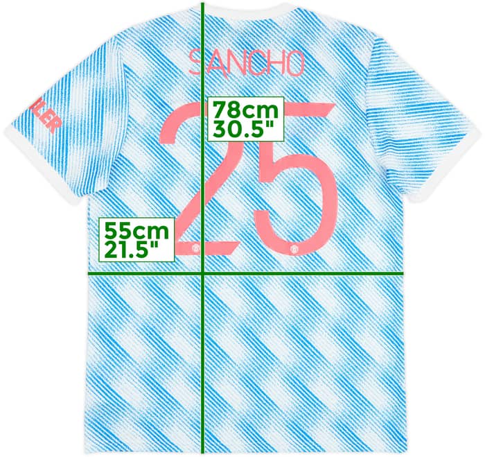 2021-22 Manchester United Away Shirt Sancho #25 - 9/10 - (L)