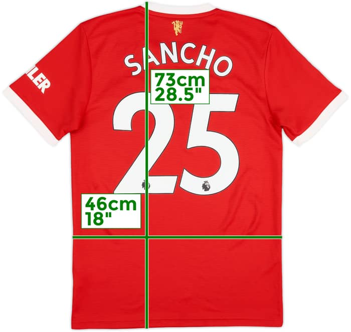 2021-22 Manchester United Camiseta Local Sancho #25 - 8/10 - (S)