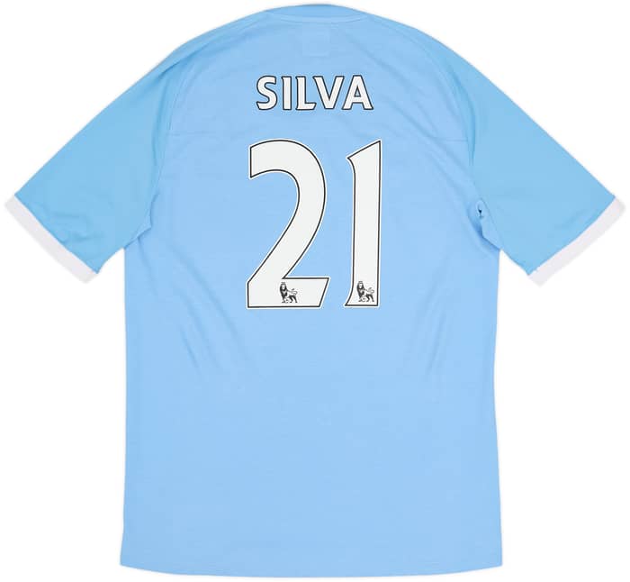 2010-11 Manchester City Home Shirt Silva #21 - 6/10 - (M)