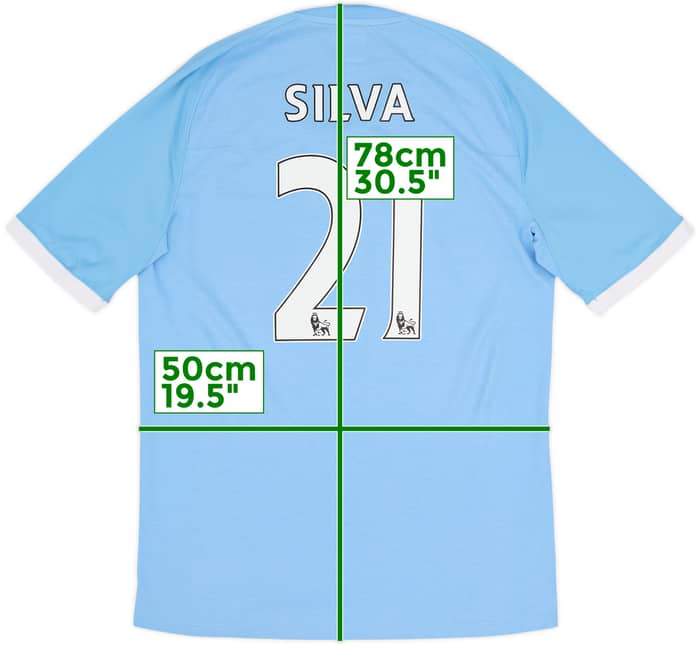 2010-11 Manchester City Home Shirt Silva #21 - 6/10 - (M)
