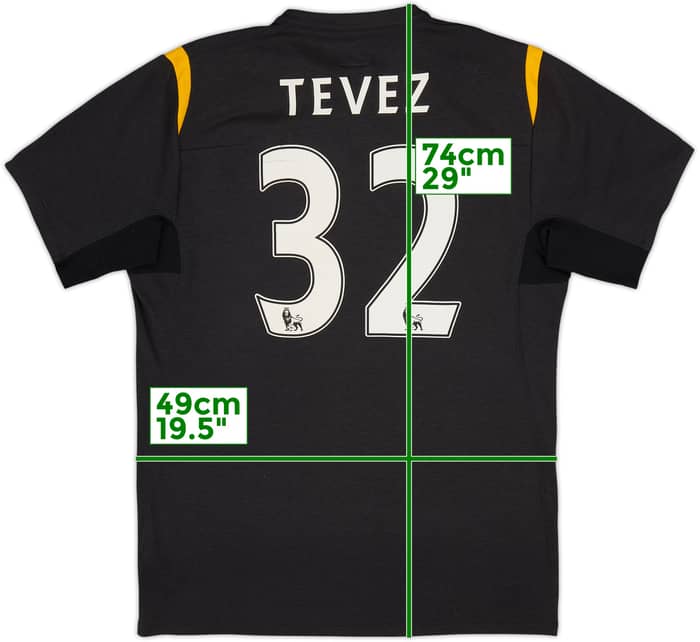 Camiseta de visitante del Manchester City 2009-10 Tevez #32 - 7/10 - (M)