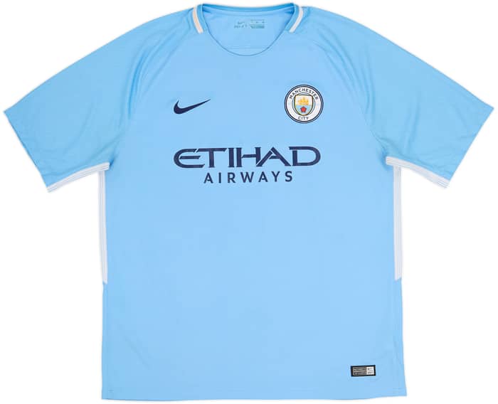 2017-18 Manchester City Home Shirt Kun Aguero #10 - 8/10 - (XL)