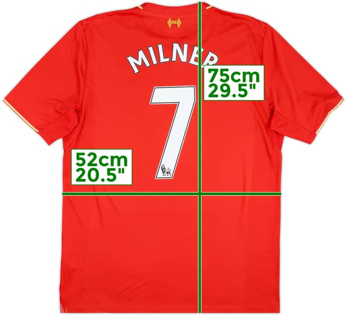 2015-16 Liverpool Home Shirt Milner #7 - 7/10 - (L)