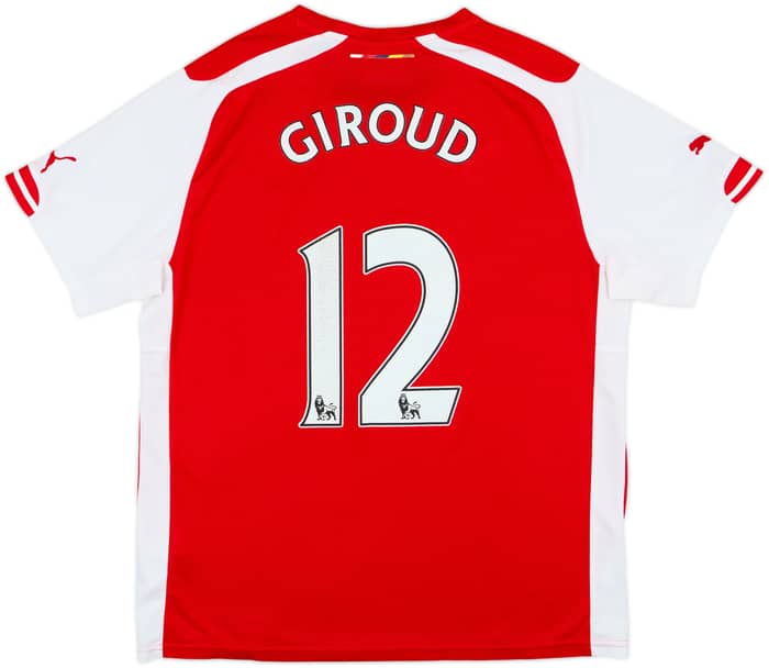 2014-15 Arsenal Home Shirt Giroud #12 - 5/10 - (L)