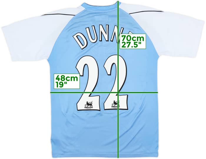 2006-07 Manchester City Camiseta Local Dunne #22 - 7/10 - (M)