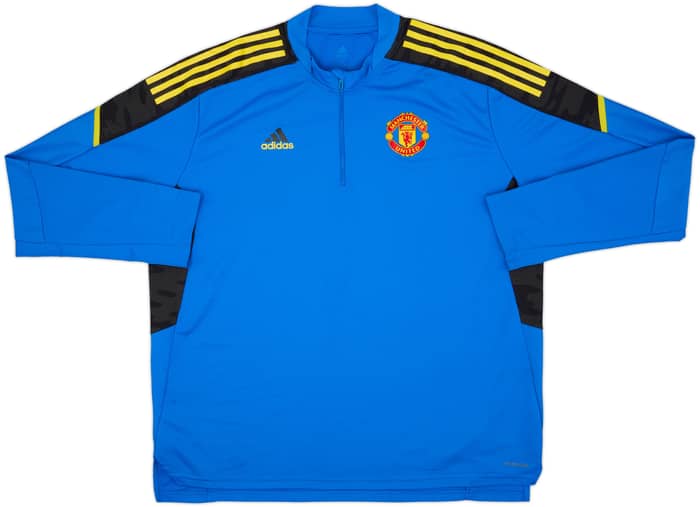 2021-22 Manchester United adidas 1/4 Zip Drill Top - 7/10 - (XXL)