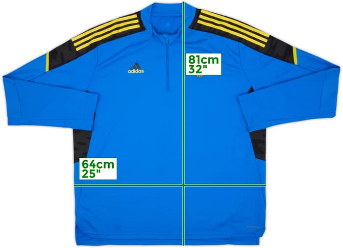 2021-22 Manchester United adidas 1/4 Zip Drill Top - 7/10 - (XXL)