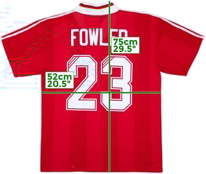 1995-96 Liverpool Home Shirt Fowler #23 - 8/10 - (L)