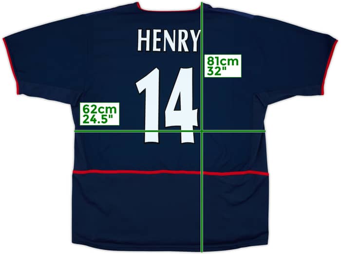 2002-04 Arsenal Away Shirt Henry #14 - 8/10 - (XXL)