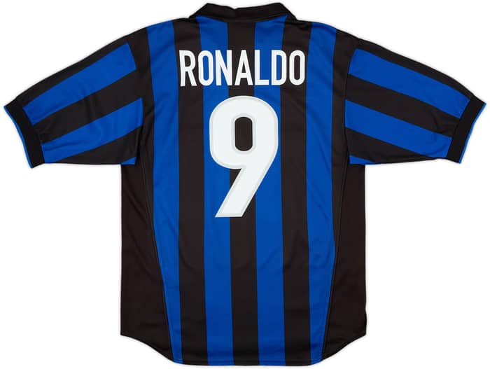1998-99 Inter Milan Home Shirt Ronaldo #9 - 8/10 - (S)