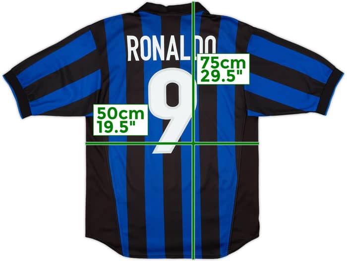 1998-99 Inter Milan Home Shirt Ronaldo #9 - 8/10 - (S)