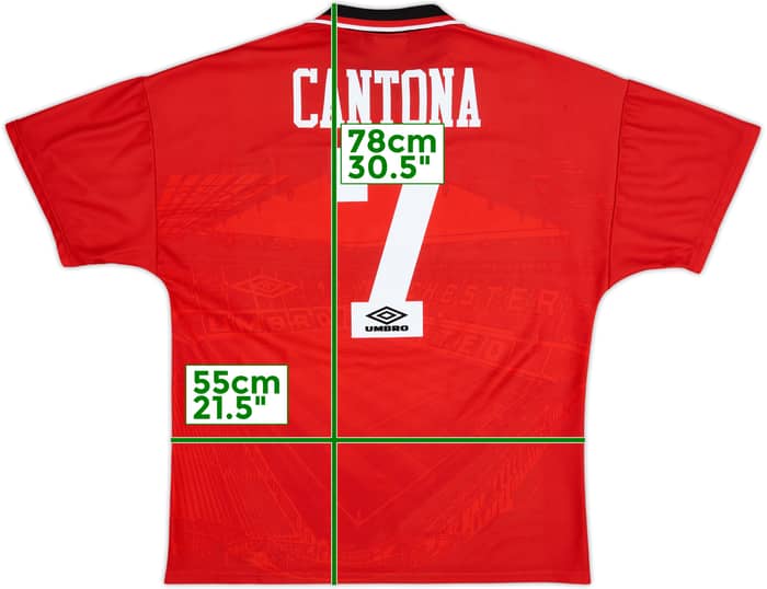 1994-96 Manchester United Home Shirt Cantona #7 - 8/10 - (L)