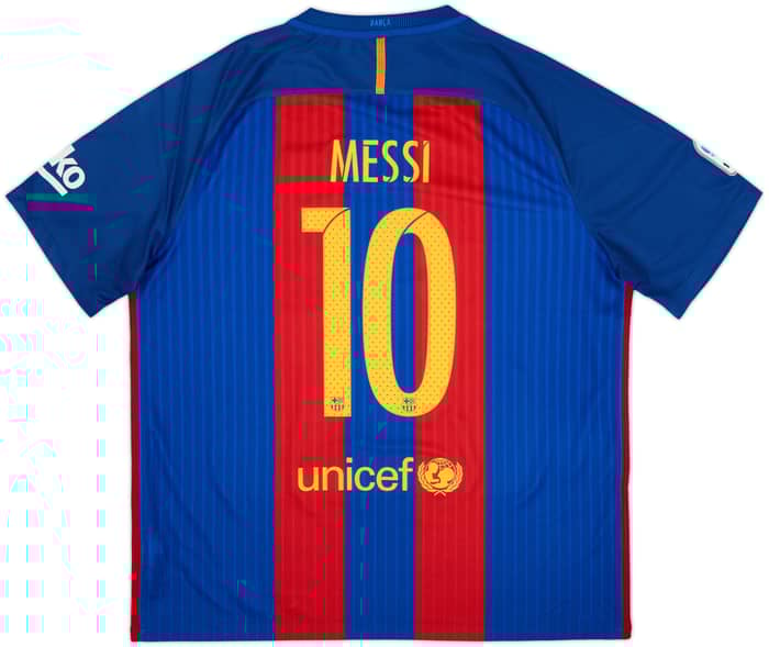 2016-17 Barcelona Home Shirt Messi #10 - 9/10 - (XL)