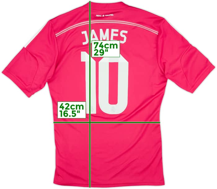 2014-15 Real Madrid Away Shirt James #10 - 7/10 - (M)