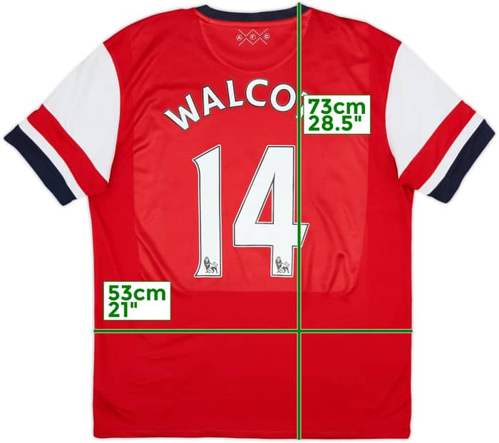 Camiseta de local del Arsenal 2012-14 Walcott #14 - 7/10 - (L)