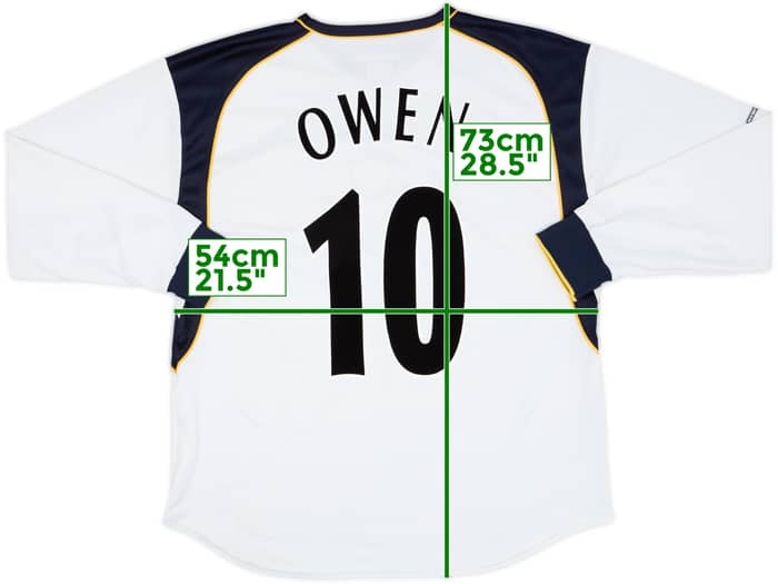 2001-03 Liverpool Away L/S Shirt Owen #10 - 7/10 - (L)
