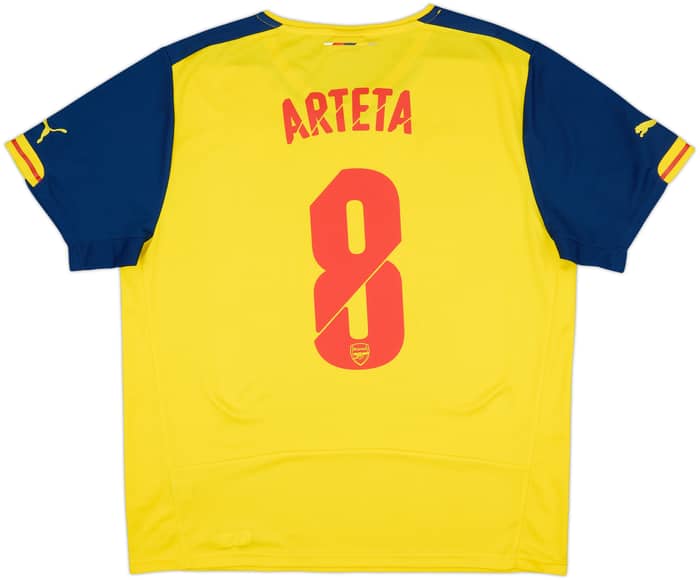 Camiseta de visitante del Arsenal 2014-15 Arteta #8 - 7/10 - (XL)