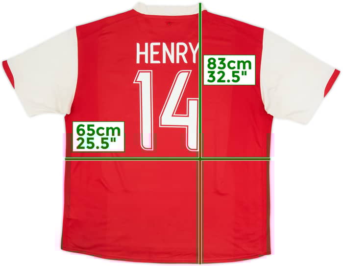 2006-08 Arsenal Home Shirt Henry #14 - 5/10 - (XL)
